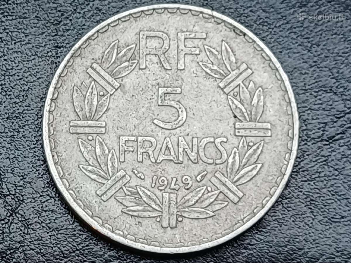 5 frankai 1949m. Prancūzija