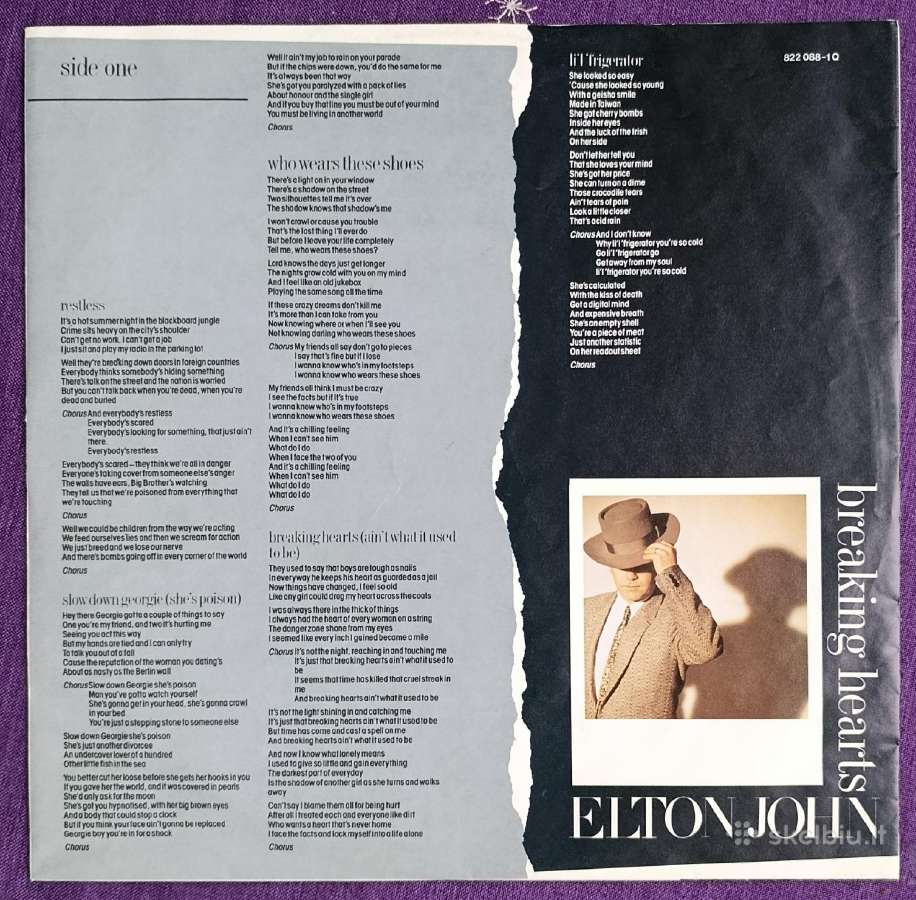 Elton John Breaking hearts vinilo plokstele - nuotraukos Nr. 4