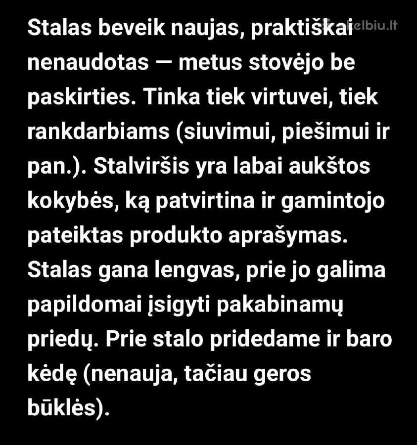Stalas beveik naujas. ( - nuotraukos Nr. 6