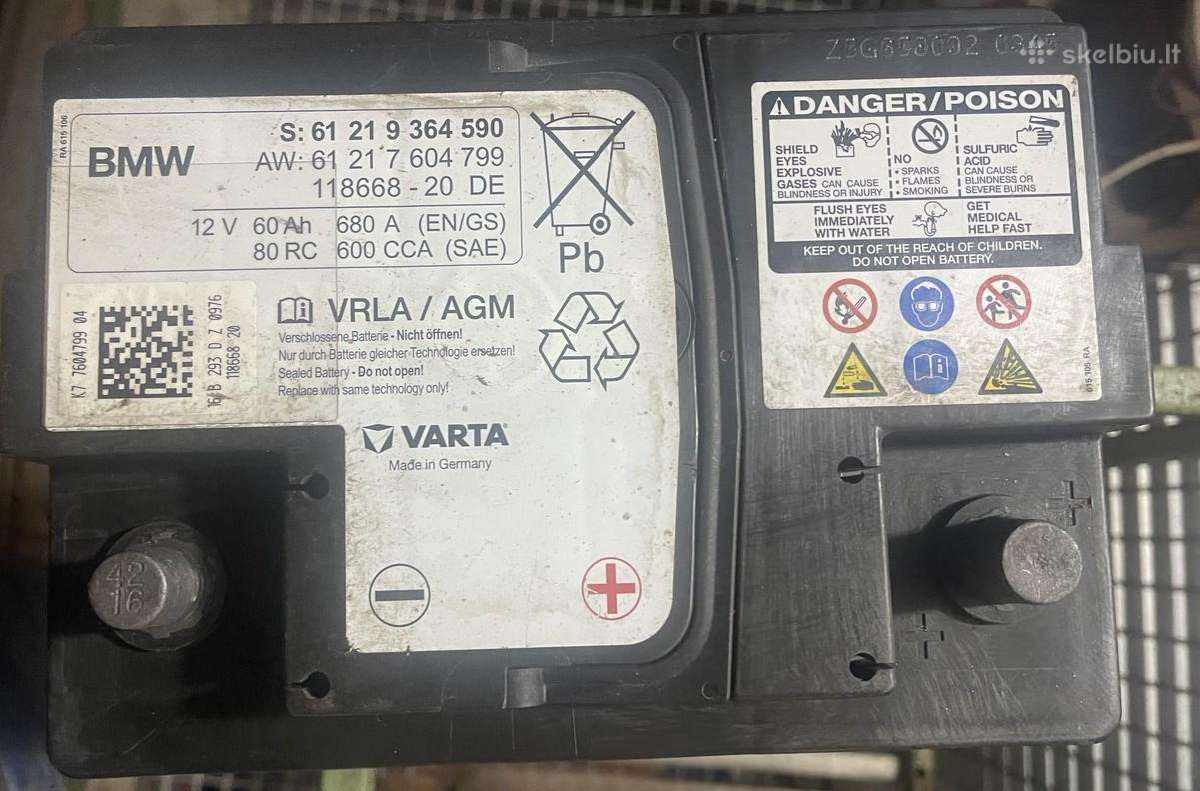 Bmw Agm 12v 60ah 680a