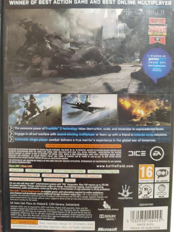 Battlefield 3 xbox360 - nuotraukos Nr. 2