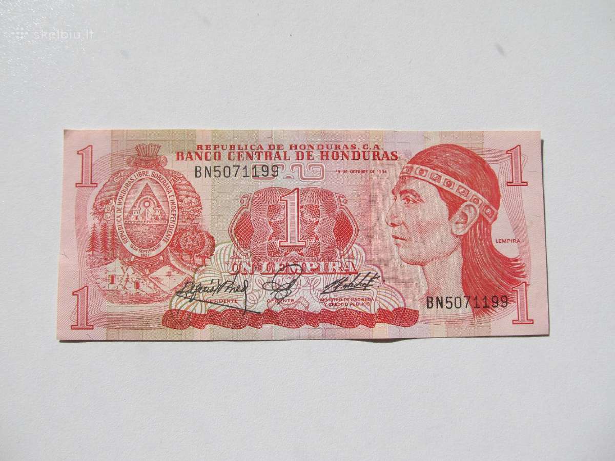 1 lempira , Honduras , 1984, 2000 unc