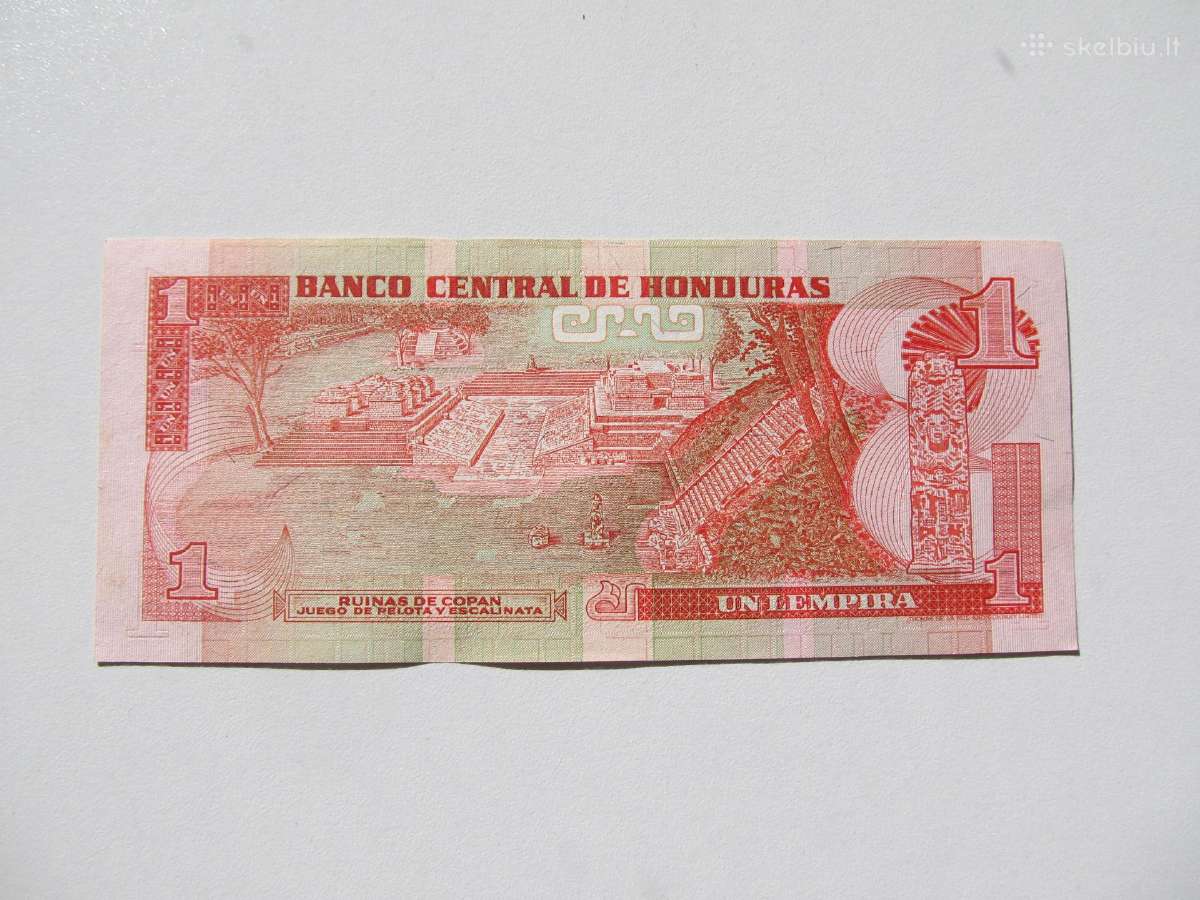 1 lempira , Honduras , 1984, 2000 unc - nuotraukos Nr. 2
