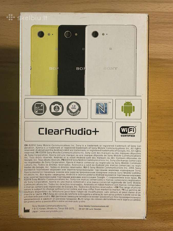 Xperia E3 (Dėžutė) - nuotraukos Nr. 2