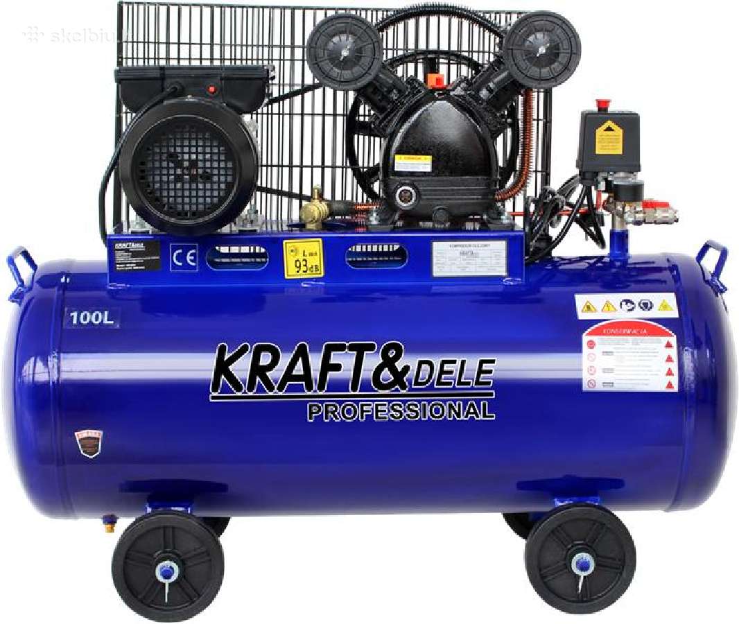 Diržinis Oro kompresorius 50l 100l / 2 stūmokliai - nuotraukos Nr. 6
