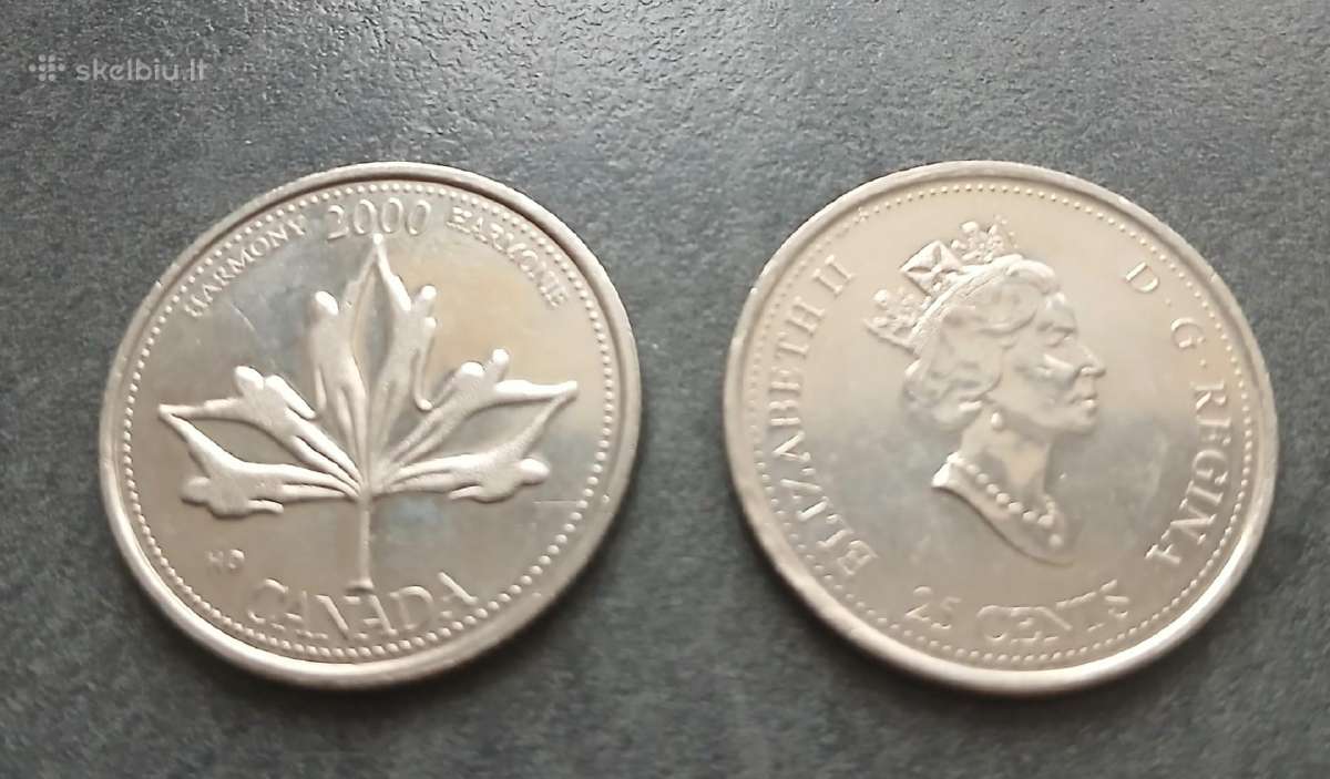 Kanados 25 centai po 1.5 euro