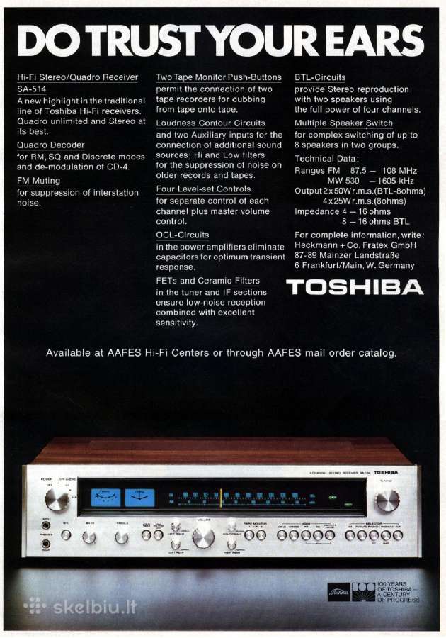 Toshiba Sa-514, Sherwood Ai-7010,toshiba SB M-33,