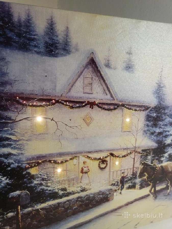 Šviečiantis kalėdinis paveikslas su LED - nuotraukos Nr. 2