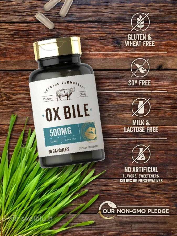 Jaučio tulžis (Ox Bile) 500 mg 60 vnt. - nuotraukos Nr. 4