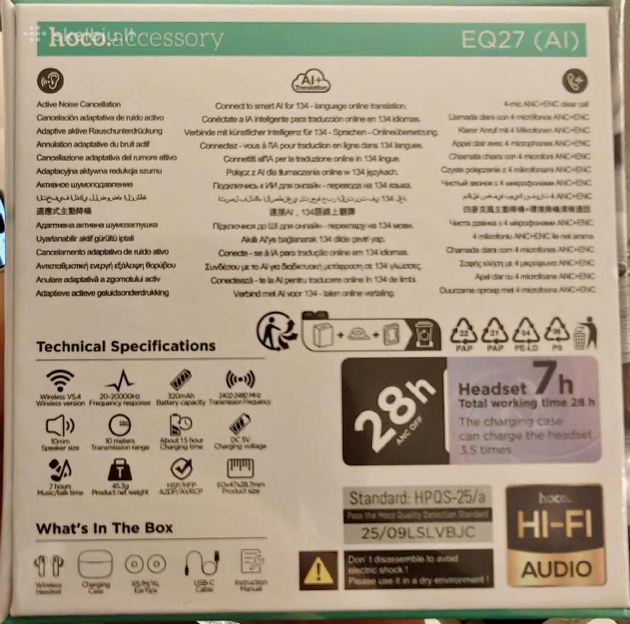Hoco Eq27 online vertimas 160 kalbų 30€ - nuotraukos Nr. 3
