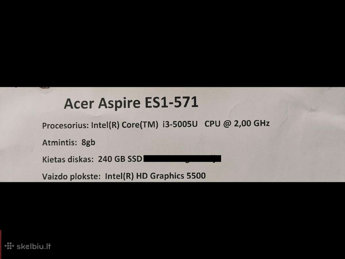 Acer Aspire Es1-571 - nuotraukos Nr. 4