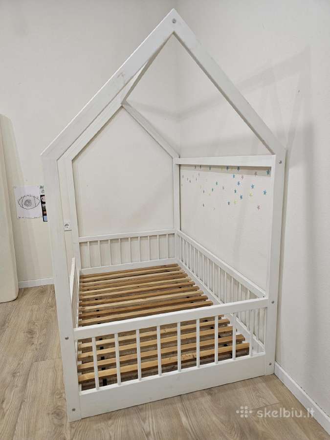 Vaikiška lova balta medinė - nuotraukos Nr. 8