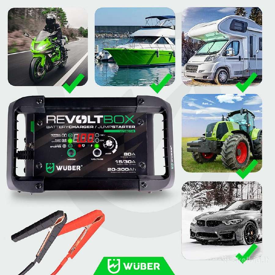 Automatinis akumuliatoriaus įkroviklis su starteri - nuotraukos Nr. 6