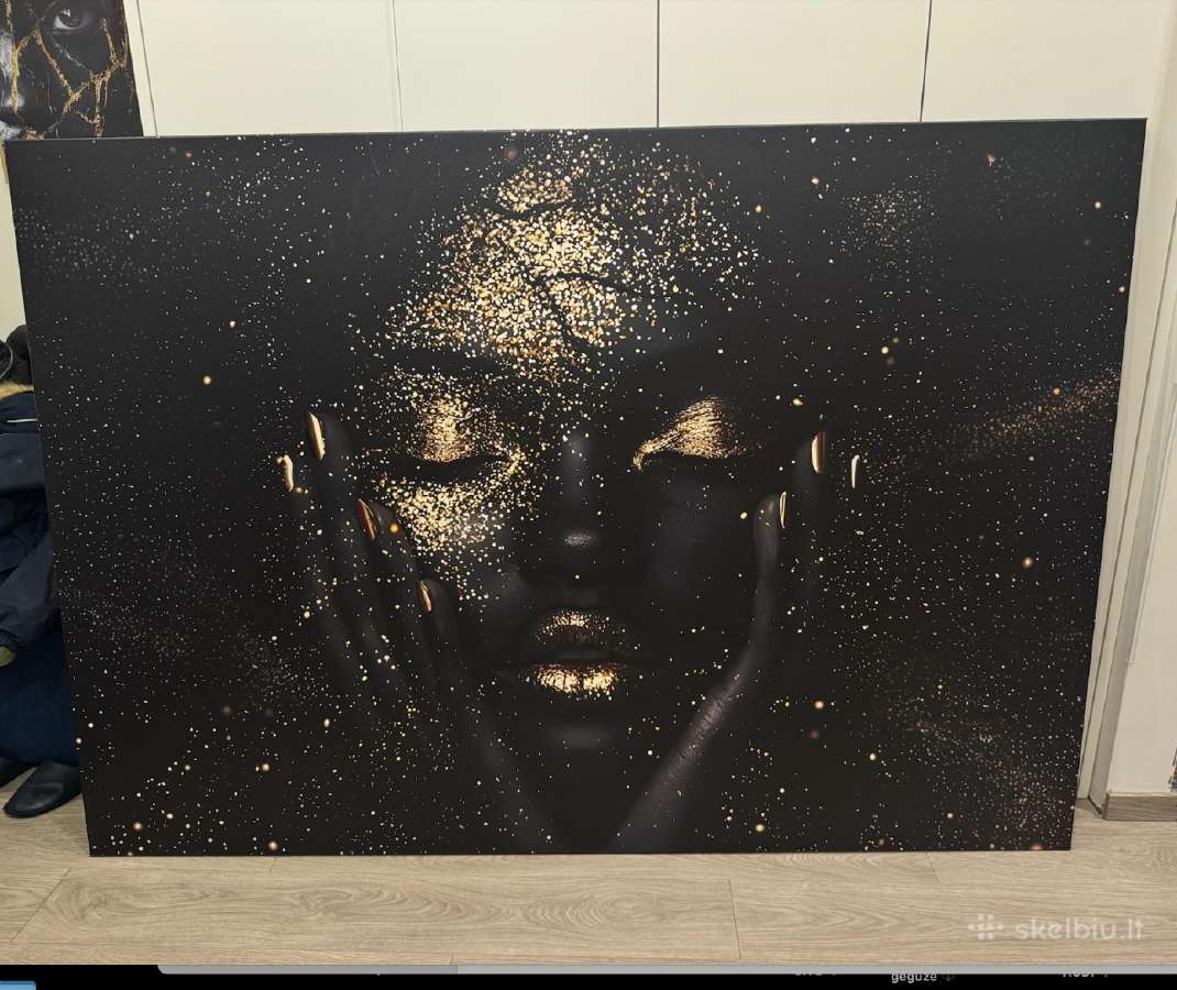 200x140 cm Drobės paveikslas su laku