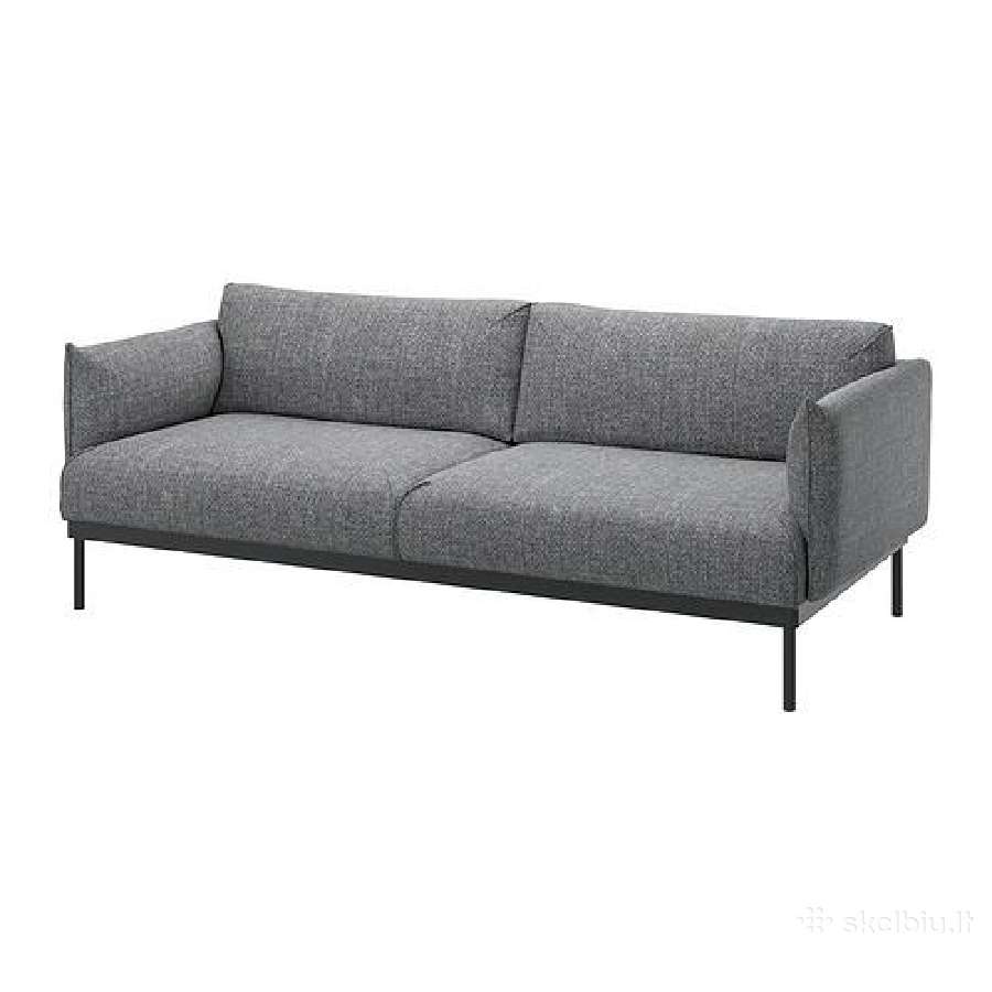 Ikea Äpplaryd trivietė sofa, Lejde pilka/juoda