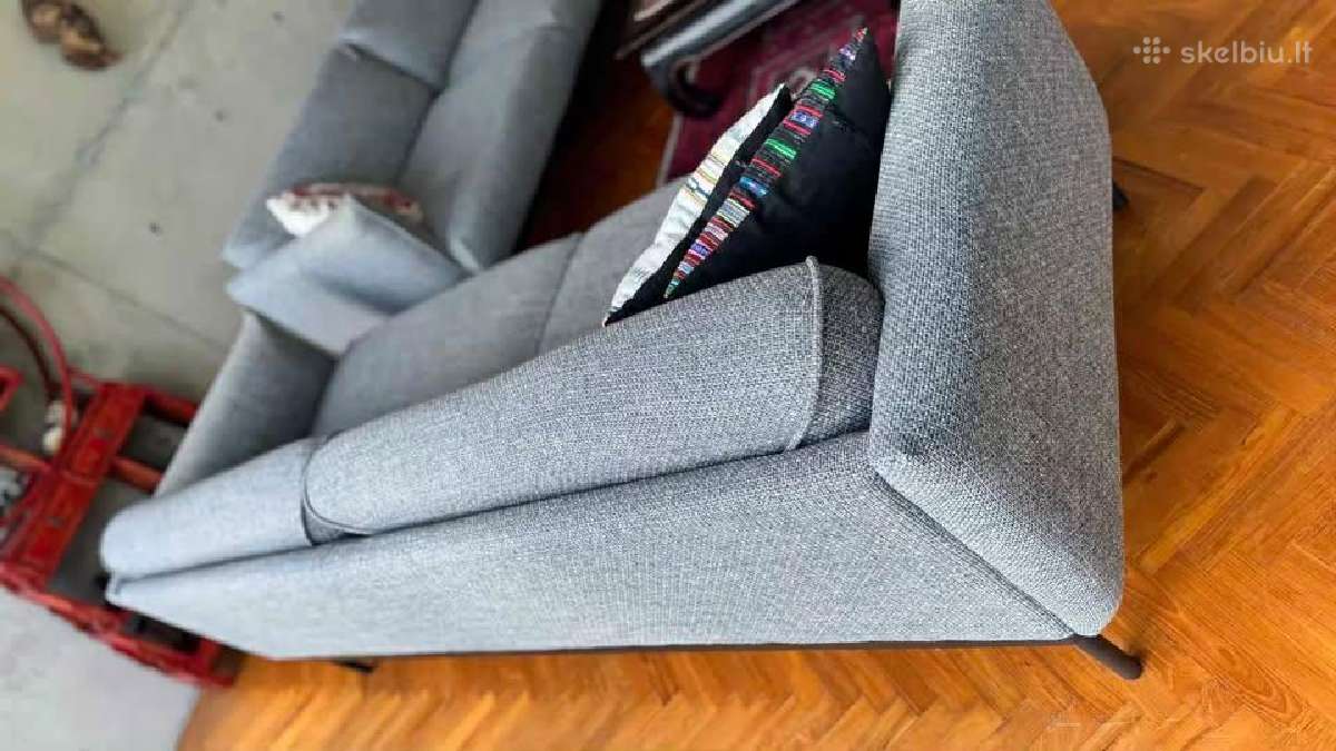 Ikea Äpplaryd trivietė sofa, Lejde pilka/juoda - nuotraukos Nr. 3
