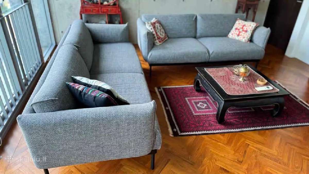 Ikea Äpplaryd trivietė sofa, Lejde pilka/juoda - nuotraukos Nr. 5