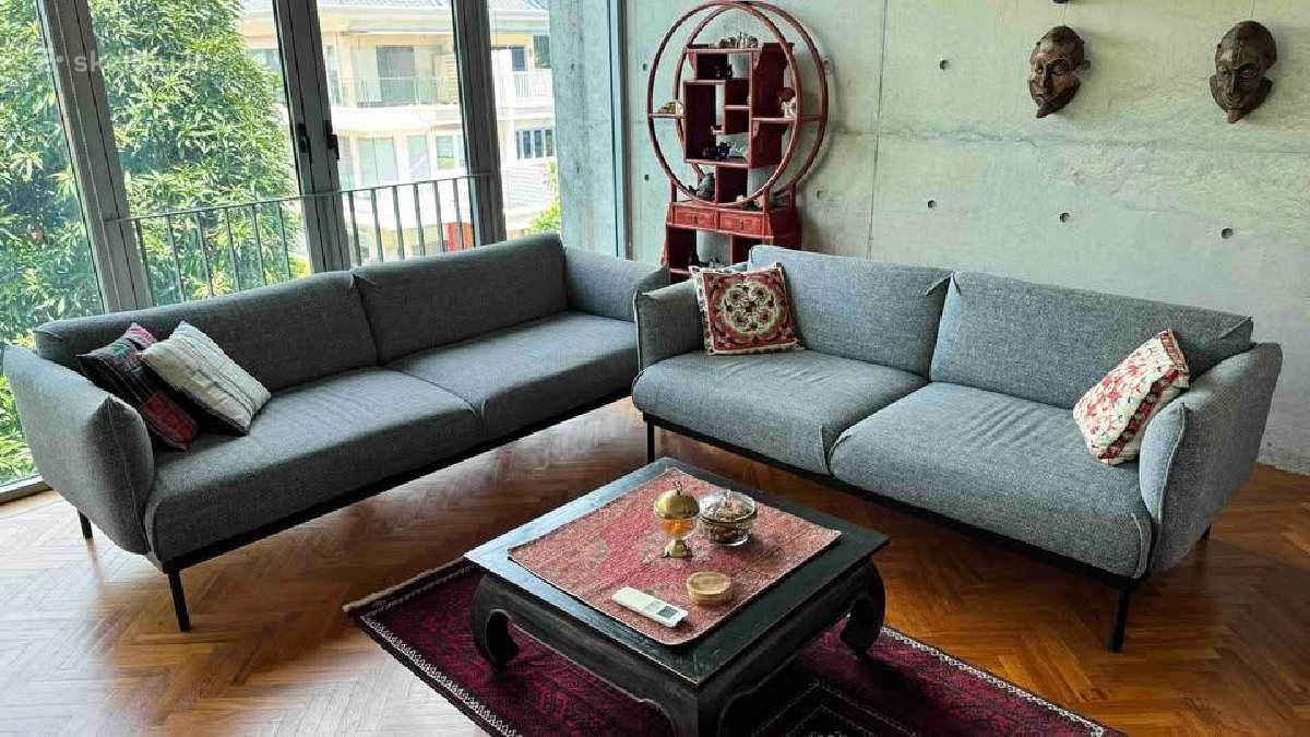 Ikea Äpplaryd trivietė sofa, Lejde pilka/juoda - nuotraukos Nr. 8