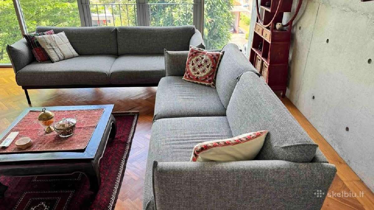 Ikea Äpplaryd trivietė sofa, Lejde pilka/juoda - nuotraukos Nr. 9