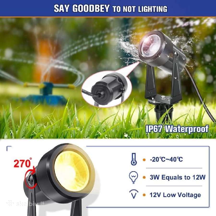 8 vnt. LED sodo šviestuvų rinkinys (29m ilgio) - nuotraukos Nr. 5