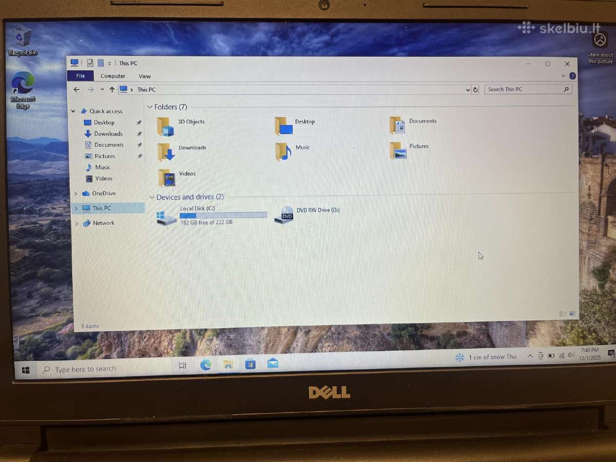 Dell Inspiron 15 3567 i3-6006u 2.0ghz win10 - nuotraukos Nr. 8