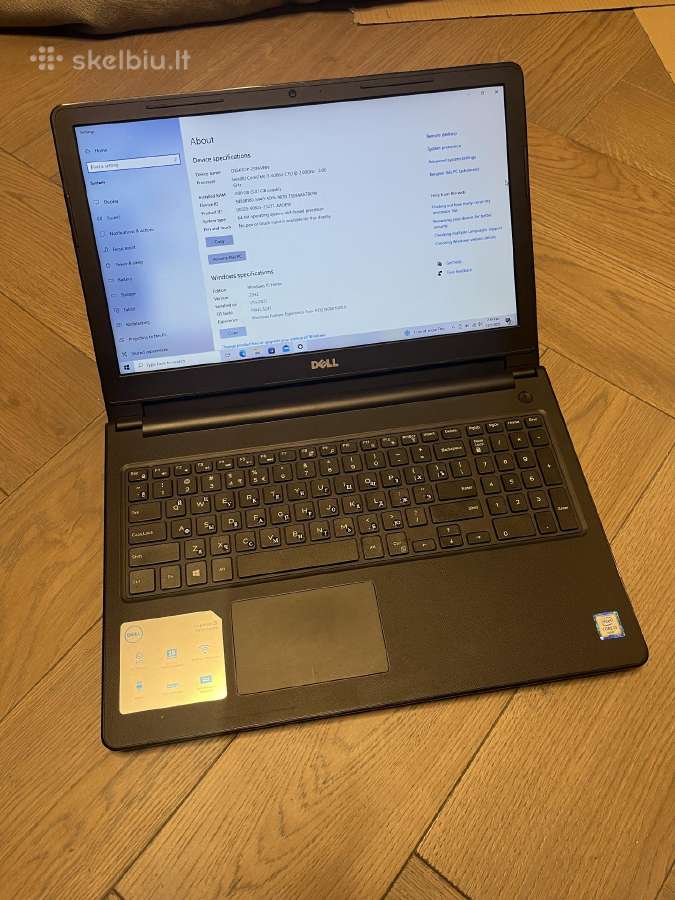 Dell Inspiron 15 3567 i3-6006u 2.0ghz win10 - nuotraukos Nr. 3