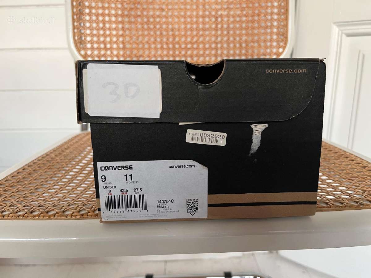 Converse Ct 70 Hi Crimson raudoni sportbačiai 42,5 - nuotraukos Nr. 9