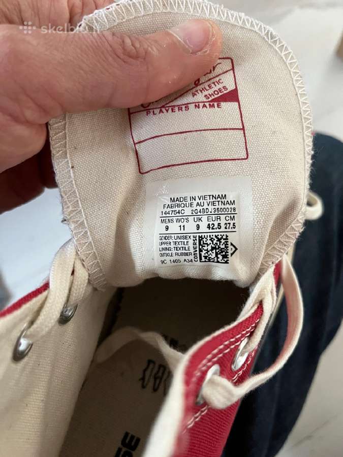 Converse Ct 70 Hi Crimson raudoni sportbačiai 42,5 - nuotraukos Nr. 8