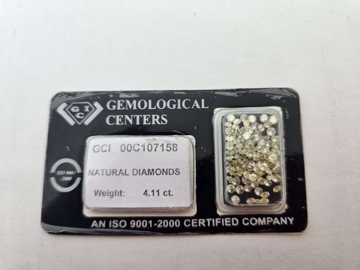 102 briliantas su sertifikatu( 4.11 ct) - nuotraukos Nr. 3