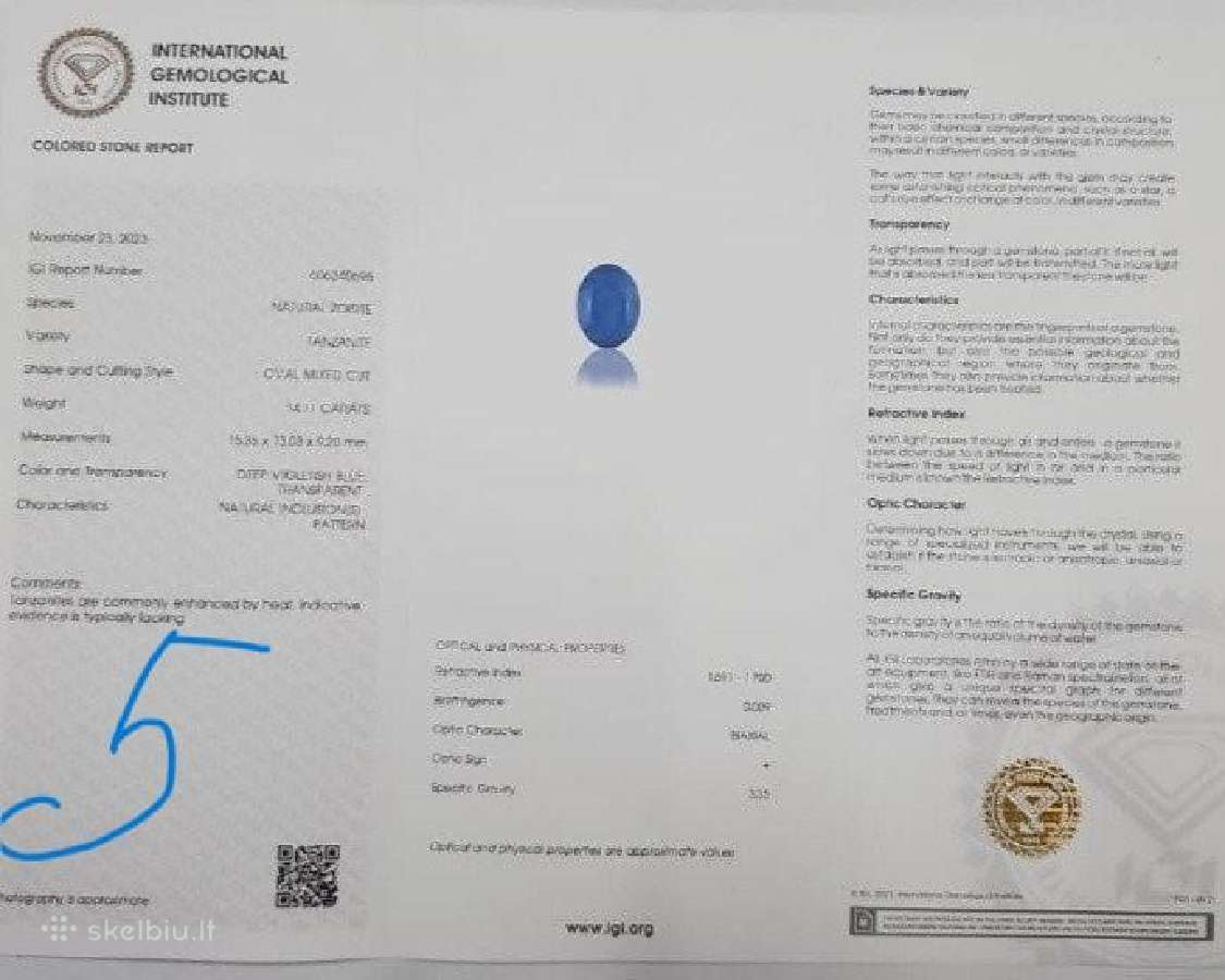 Tanzanitai juvelyriniam dirbiniui, investicijai - nuotraukos Nr. 9