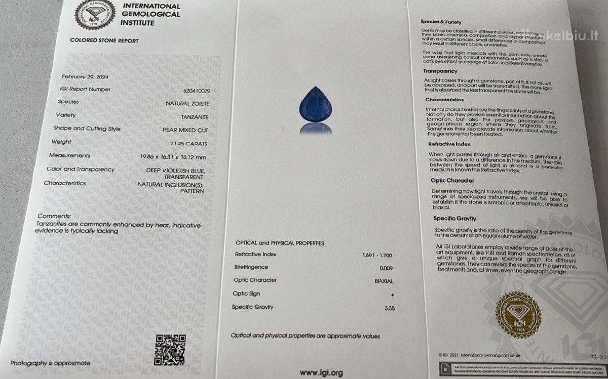 Tanzanitai juvelyriniam dirbiniui, investicijai - nuotraukos Nr. 20
