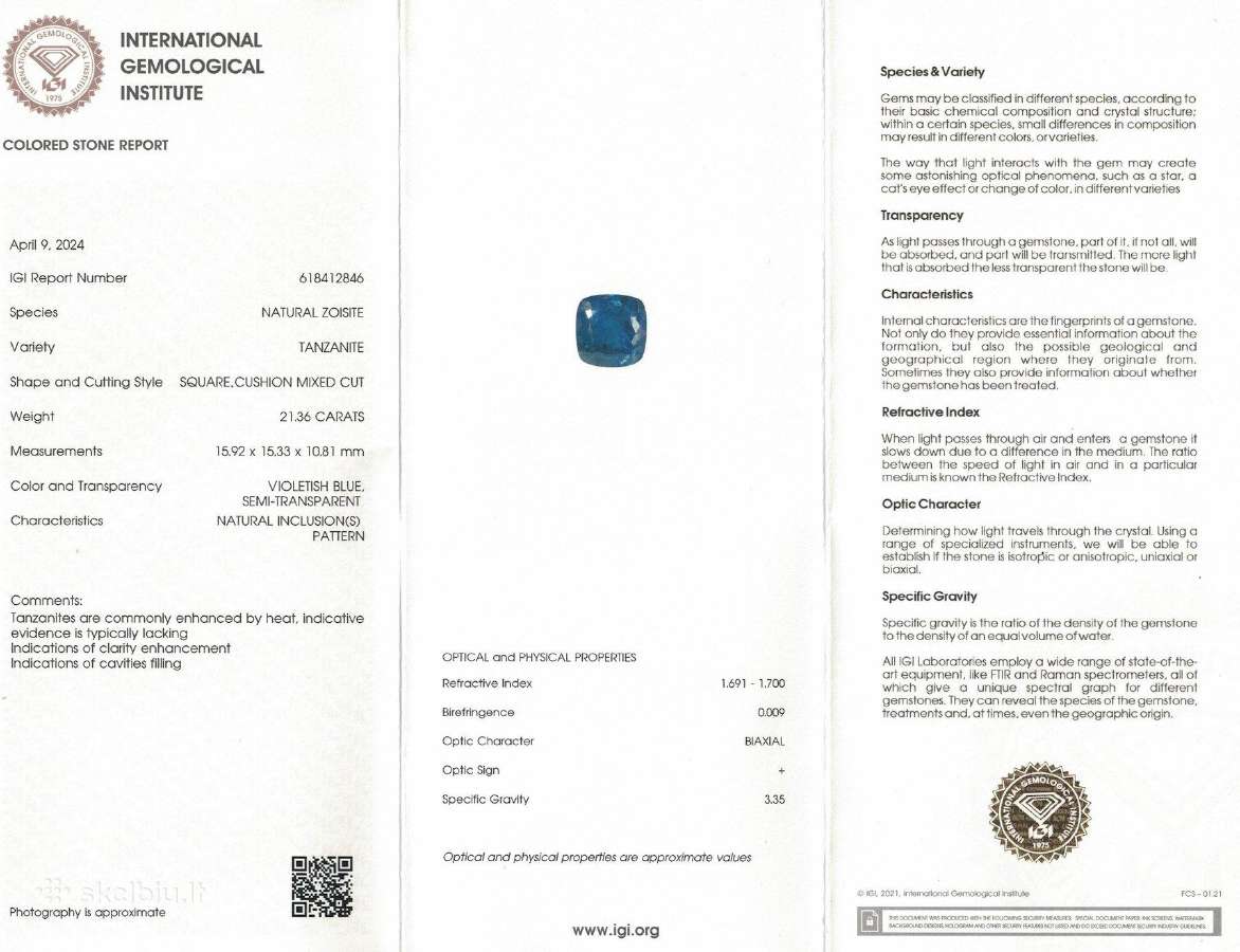 Tanzanitai juvelyriniam dirbiniui, investicijai - nuotraukos Nr. 28