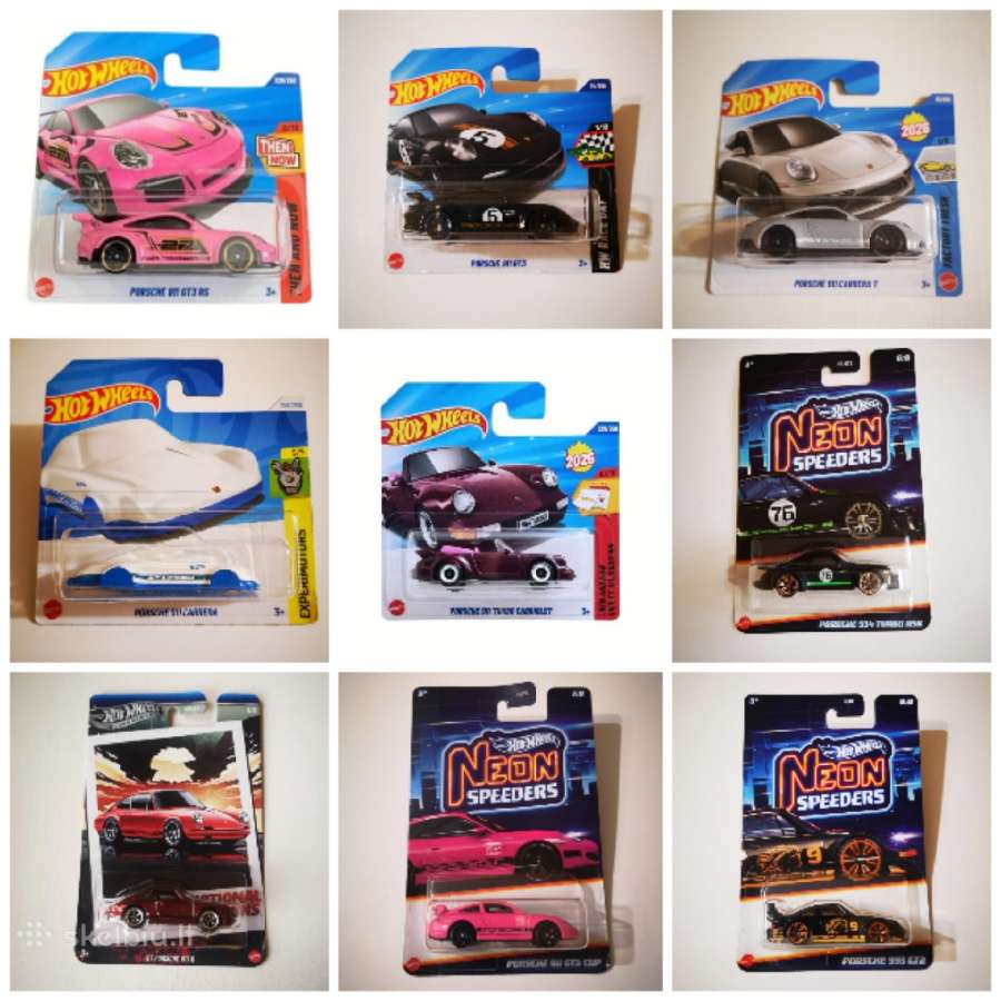 Porsche hot wheels modeliukai