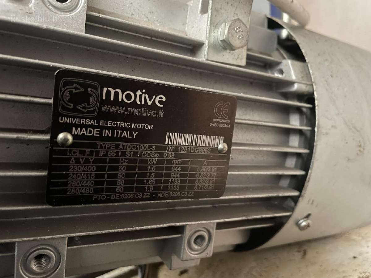 Motoreduktorius Mot Atdc100l-6 kw1,5 230/400 - nuotraukos Nr. 2