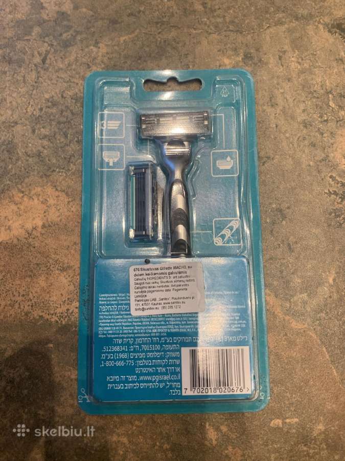Gillette Mach3 skustuvas + 2 pakaitinės galvutės - nuotraukos Nr. 2
