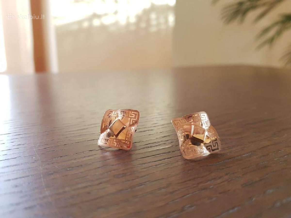 Auksiniai auskarai gold auksas aukso papuosalai - nuotraukos Nr. 5
