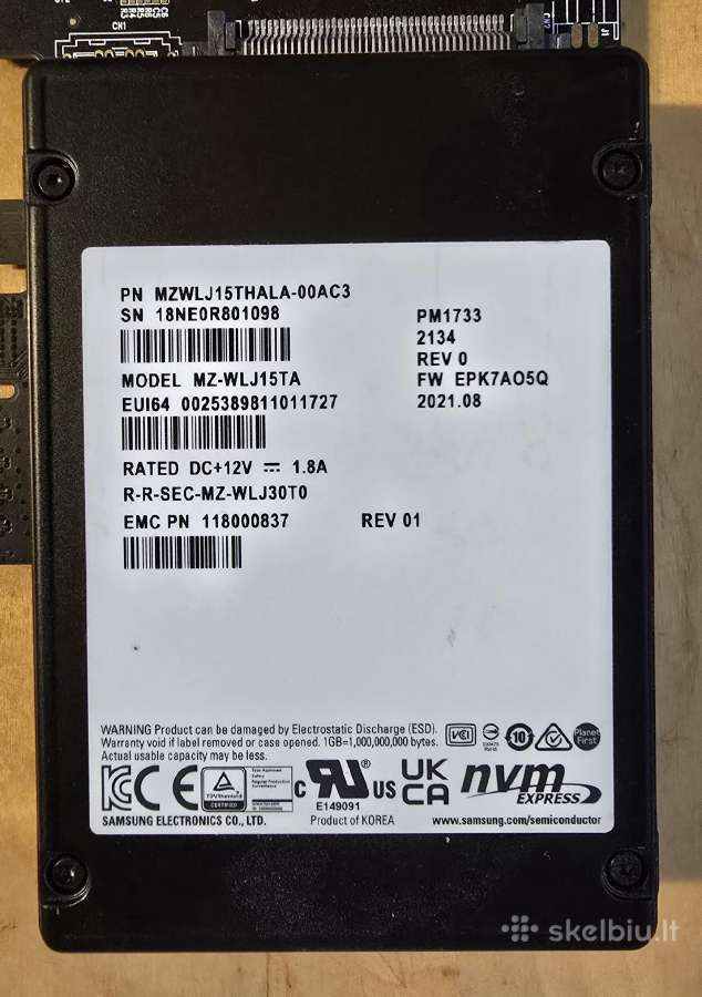 2.5" U.2 U.3 E3.s M.2 Nvme SSD Gen 3.0 4.0 5.0 - nuotraukos Nr. 5