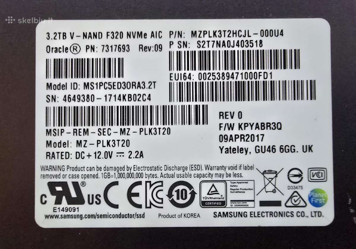 2.5" U.2 U.3 E3.s M.2 Nvme SSD Gen 3.0 4.0 5.0 - nuotraukos Nr. 6