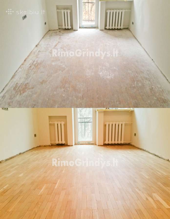 Medinių grindų atnaujinimas, šlifavimas, įrengimas - nuotraukos Nr. 6