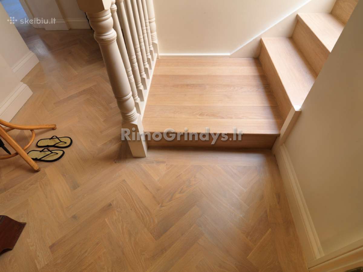 Medinių grindų atnaujinimas, šlifavimas, įrengimas - nuotraukos Nr. 10
