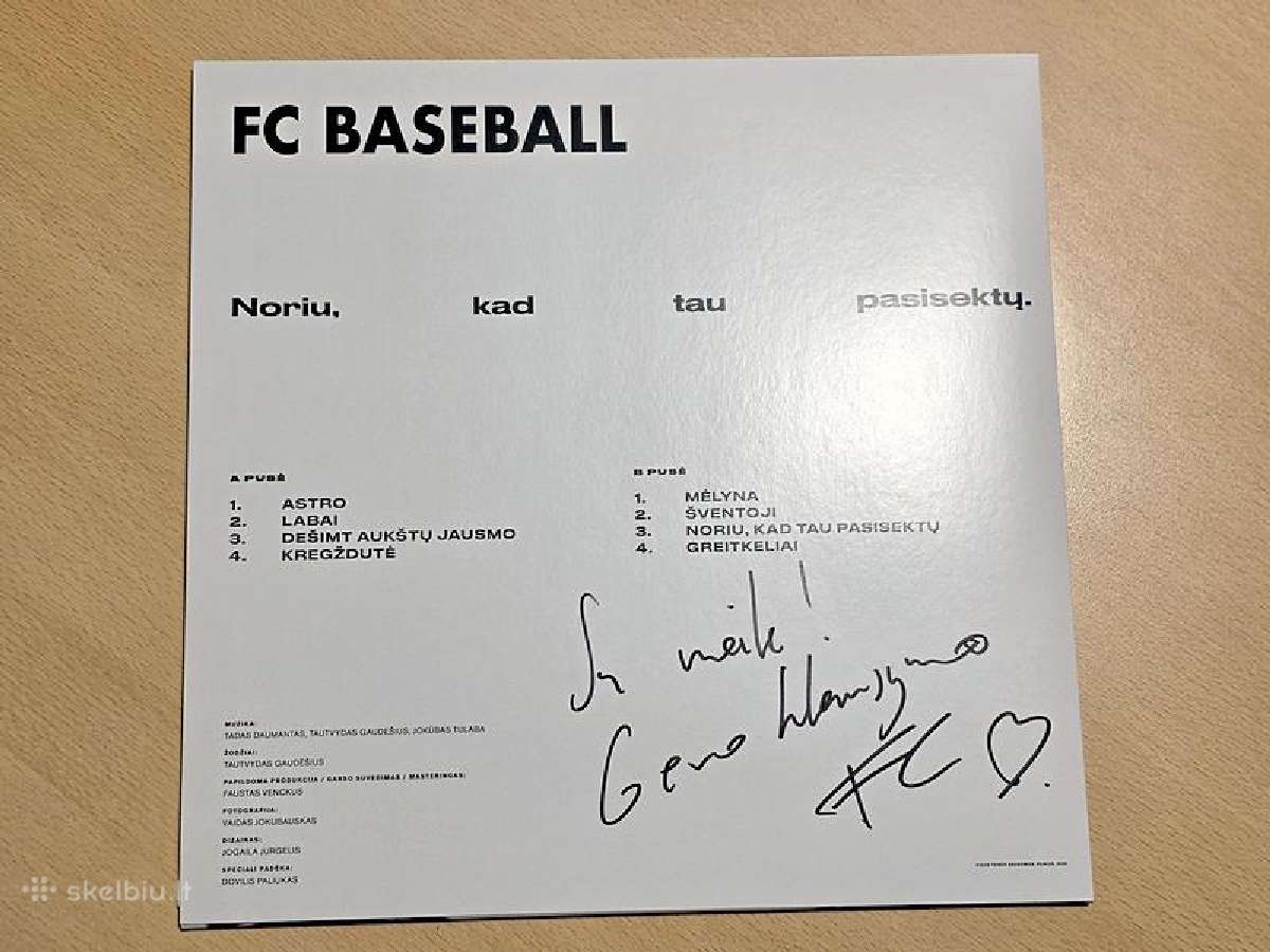 Fc Baseball plokštelė su autografu