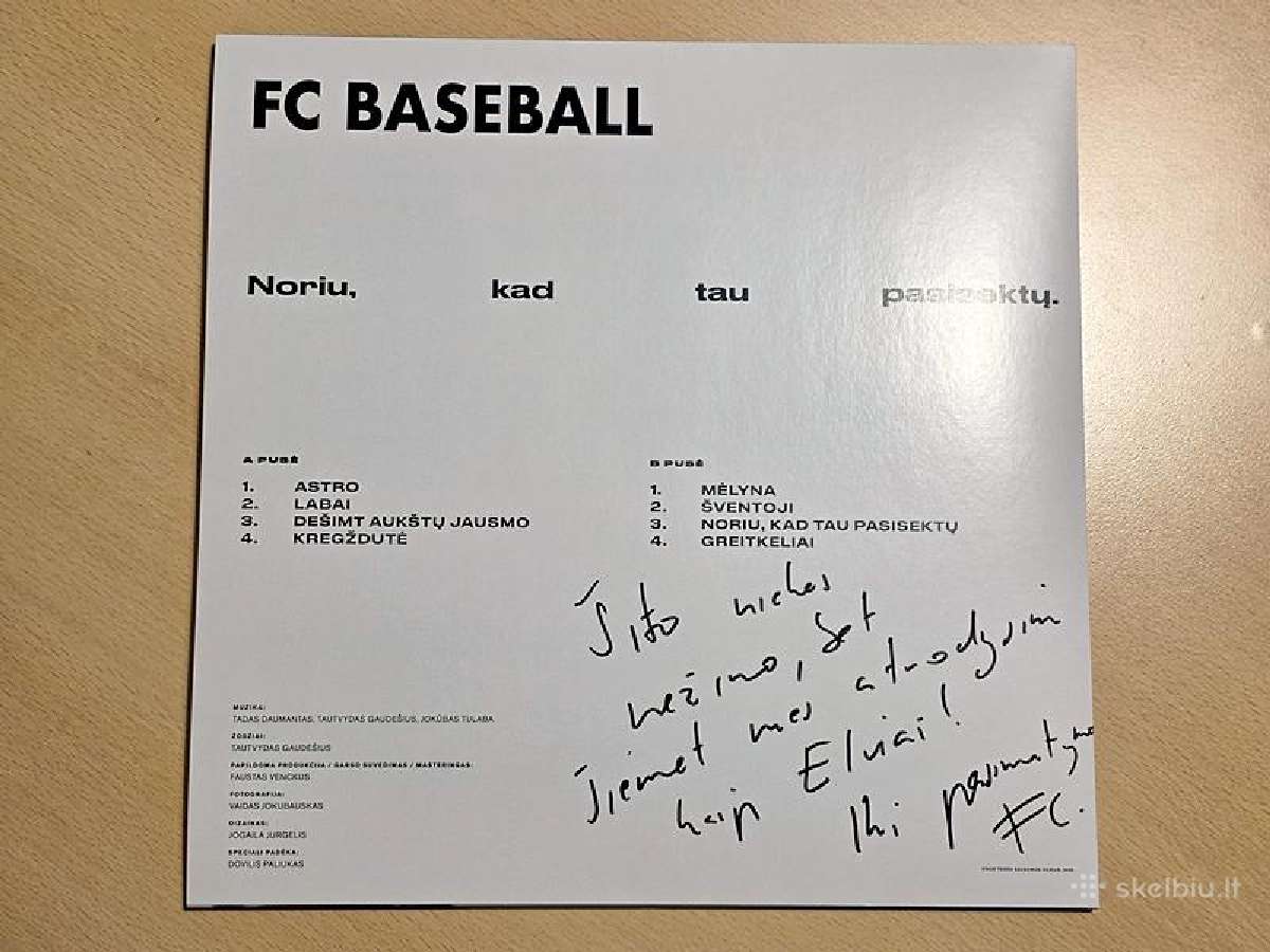 Fc Baseball plokštelė su autografu - nuotraukos Nr. 3