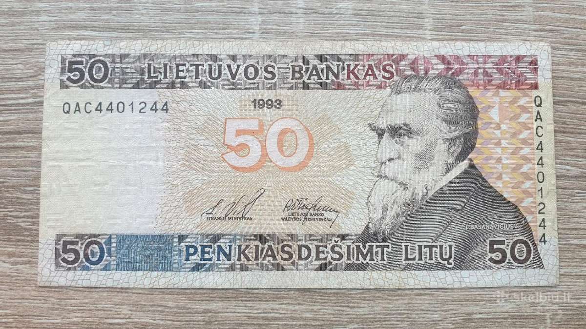 1993 metų 50 litų Jablonskis
