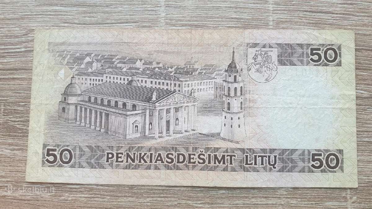 1993 metų 50 litų Jablonskis - nuotraukos Nr. 2