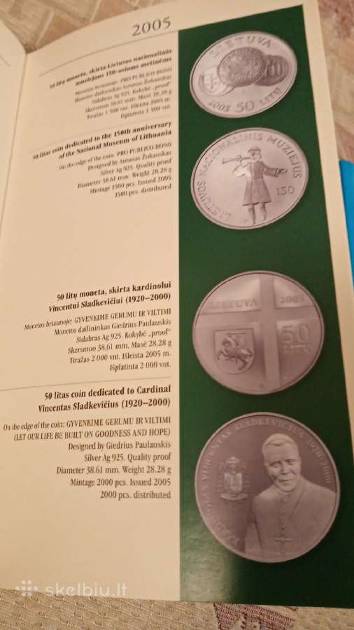 Lietuviškos kolekcinės monetos 1993-2008 m - nuotraukos Nr. 3