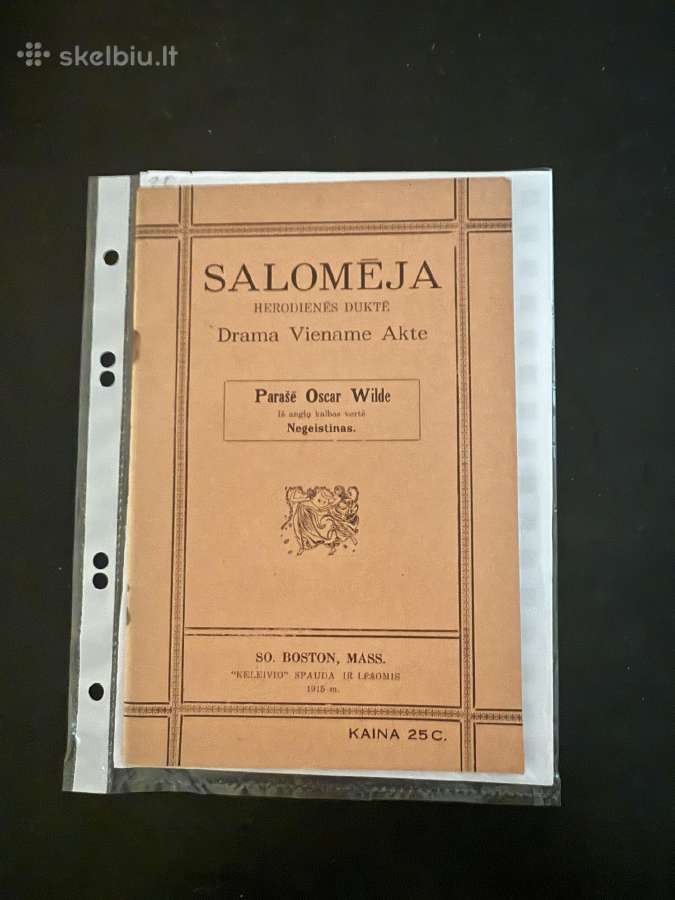 Salomėja Herodienės duktė. Drama 1915 m.