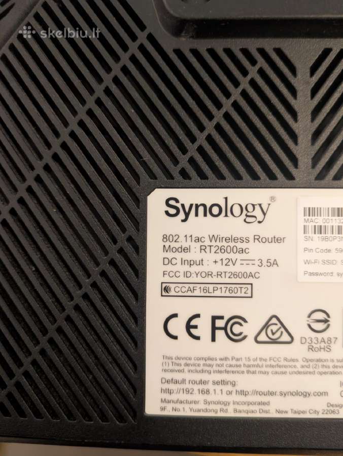 Synology router Rt2600ac - nuotraukos Nr. 2