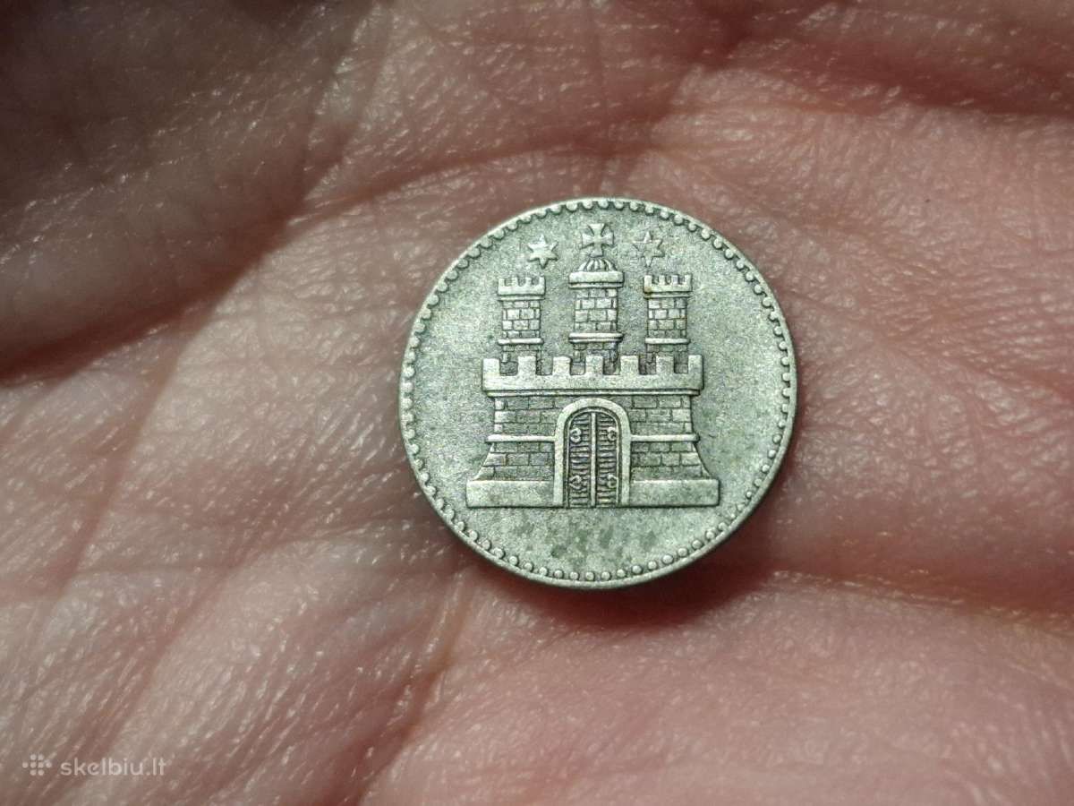 Hamburg 1 dreiling 1855 sidabras - nuotraukos Nr. 2