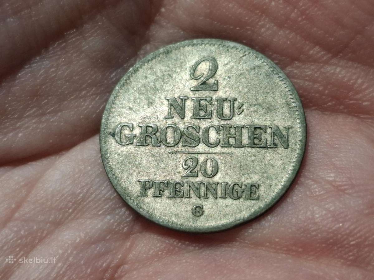 Saksonija 2 grošai 1841 sidabras