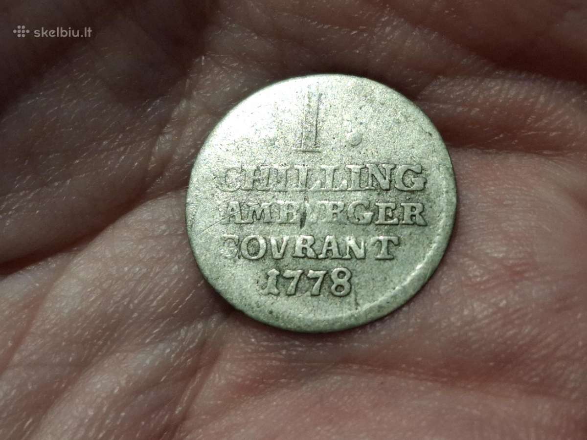 Hamburgas 1 schilling 1778 sidabras